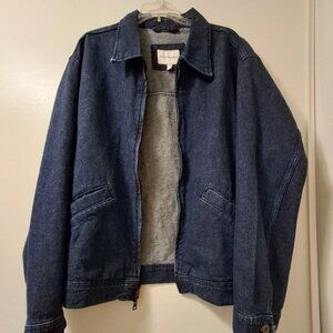 Banana Republic Mens Denim Garage Jacket, medium wash, sz L